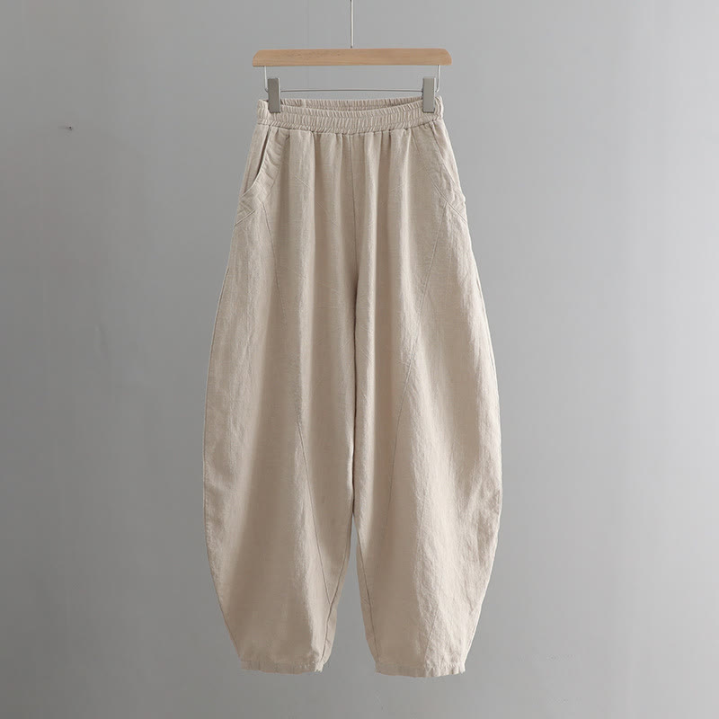 Pantalones harén de yoga sueltos de color sólido con Buddha Stones y bolsillos - image 16