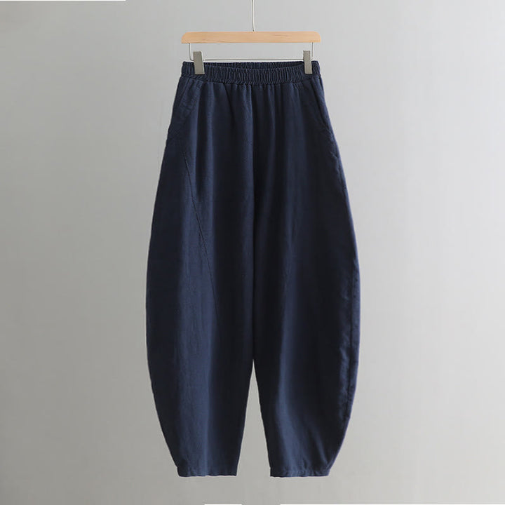 Pantalones harén de yoga sueltos de color sólido con Buddha Stones y bolsillos - image 24