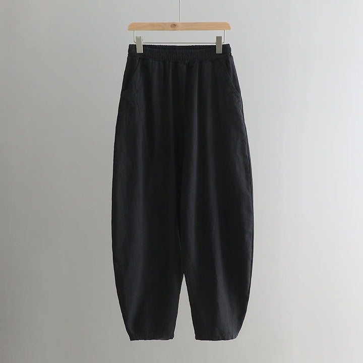 Pantalones harén de yoga sueltos de color sólido con Buddha Stones y bolsillos - image 48