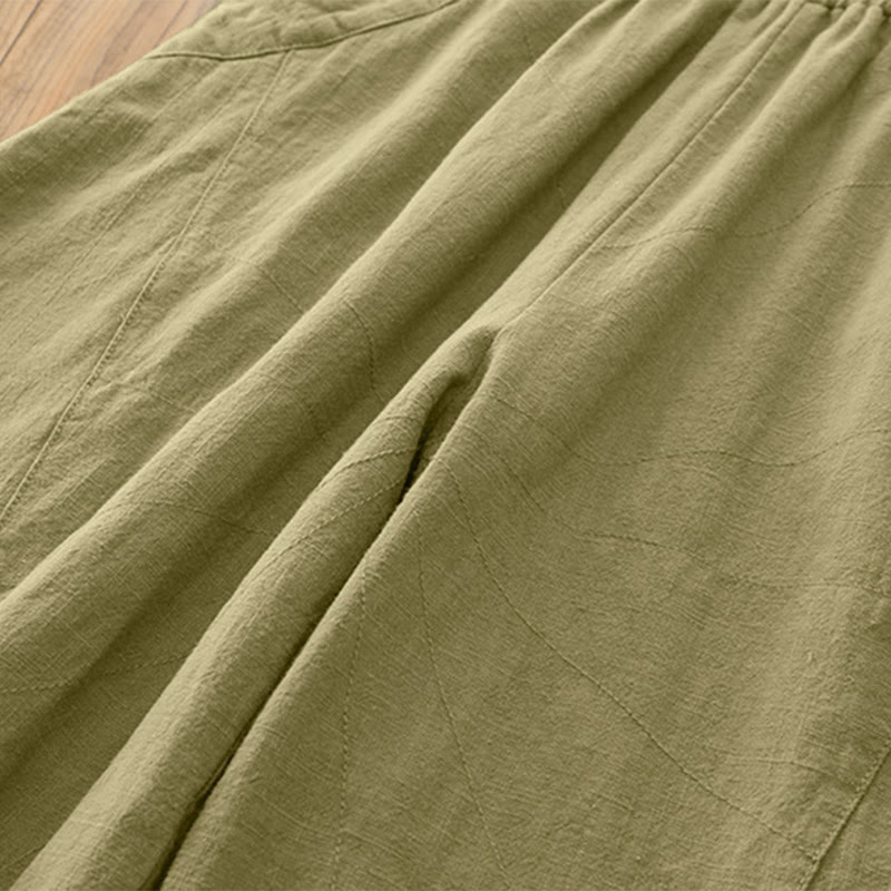 Pantalones harén de yoga sueltos de color sólido con Buddha Stones y bolsillos - image 34