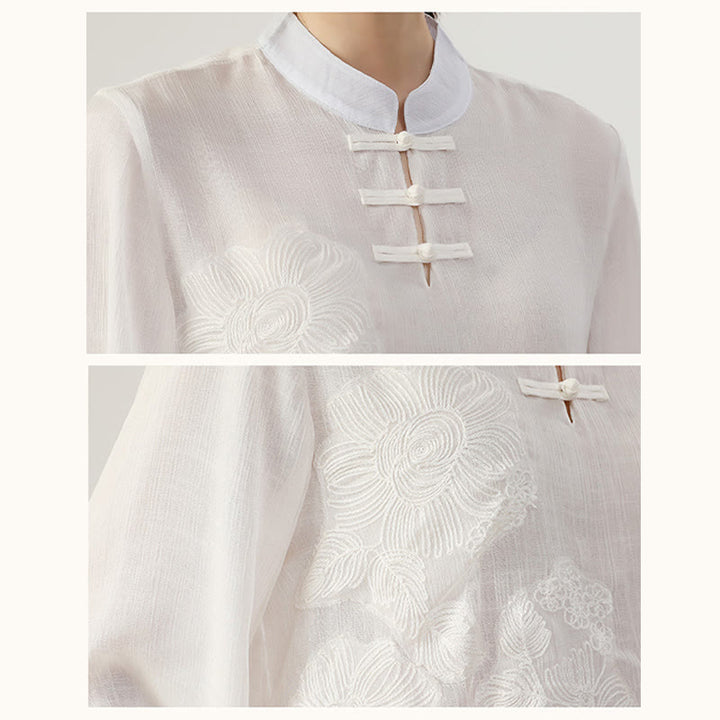Conjunto de ropa de uniforme de Tai Chi para mujer, 2 uds., manga larga, botón de rana, meditación, oración, práctica Zen, Buddha Stones