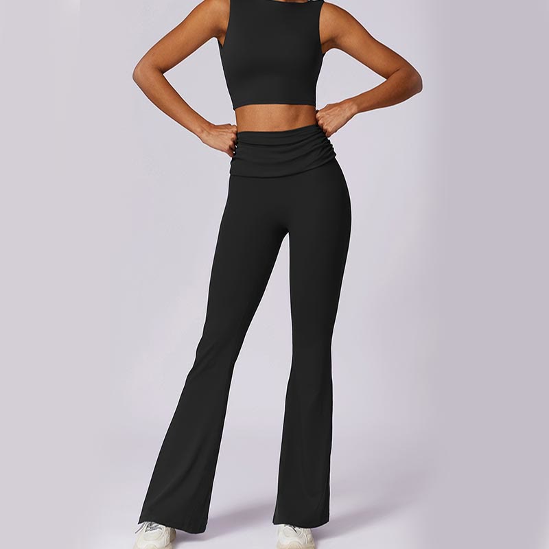 Buddha Stones Sin Mangas Sin Espalda Correa Tank Top Bra Pantalones Acampanados Deportes Fitness Yoga - image 38