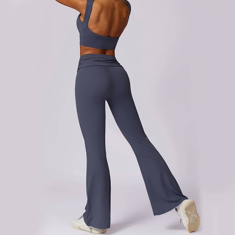 Buddha Stones Sin Mangas Sin Espalda Correa Tank Top Bra Pantalones Acampanados Deportes Fitness Yoga - image 51