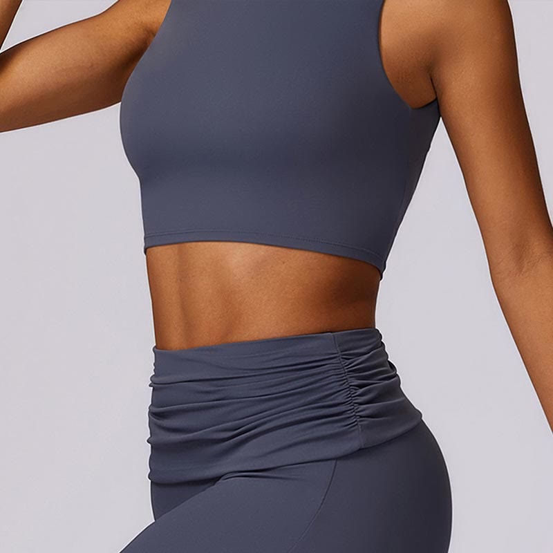 Buddha Stones Sin Mangas Sin Espalda Correa Tank Top Bra Pantalones Acampanados Deportes Fitness Yoga - image 43