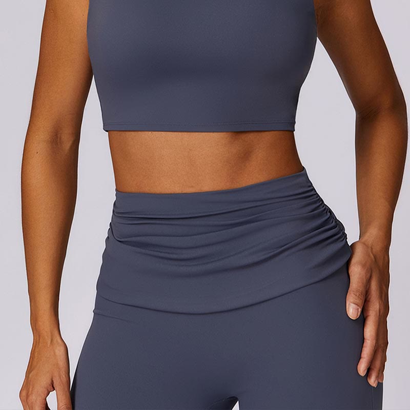 Buddha Stones Sin Mangas Sin Espalda Correa Tank Top Bra Pantalones Acampanados Deportes Fitness Yoga - image 42