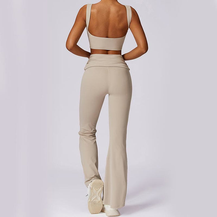 Buddha Stones Sin Mangas Sin Espalda Correa Tank Top Bra Pantalones Acampanados Deportes Fitness Yoga - image 63