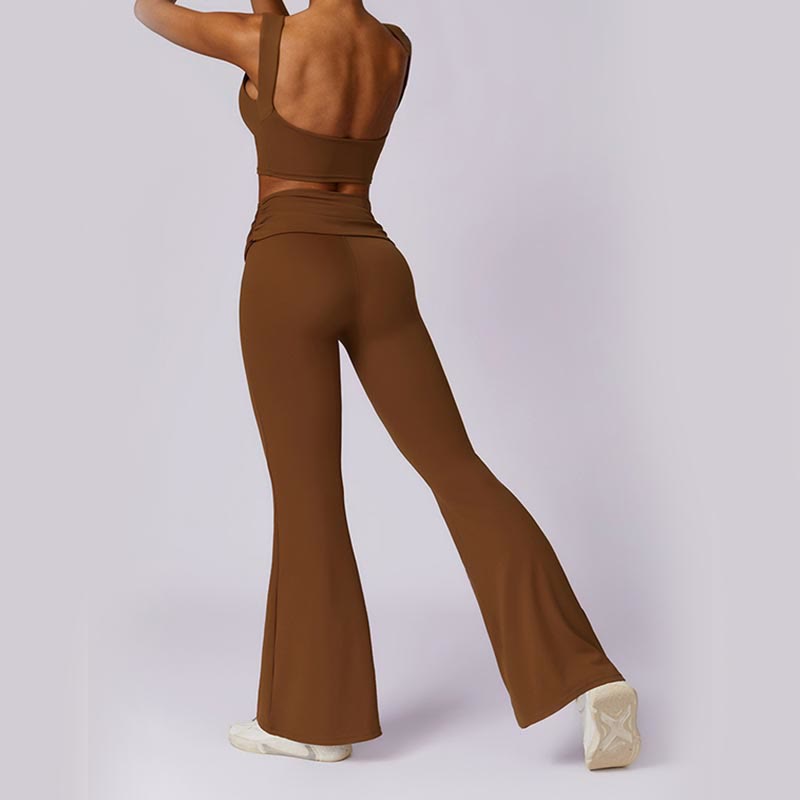 Buddha Stones Sin Mangas Sin Espalda Correa Tank Top Bra Pantalones Acampanados Deportes Fitness Yoga - image 76