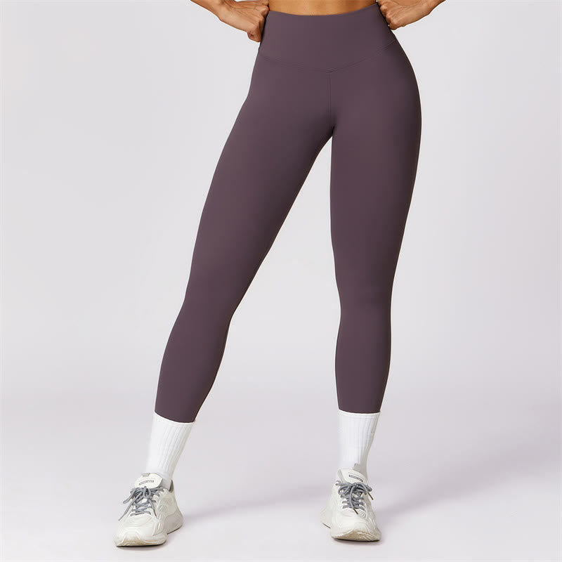 Buddha Stones - Camiseta de manga corta para mujer, polainas de cintura alta, pantalones para deportes y yoga - Marrón rosado - Pantalones - US8-10, UK/AU12-14, EU40-42 (XL)  - image 49