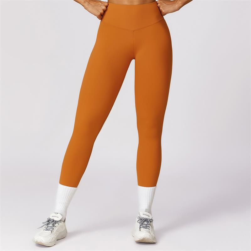 Buddha Stones - Camiseta de manga corta para mujer, polainas de cintura alta, pantalones para deportes y yoga - Naranja - Pantalones - US8-10, UK/AU12-14, EU40-42 (XL)  - image 20