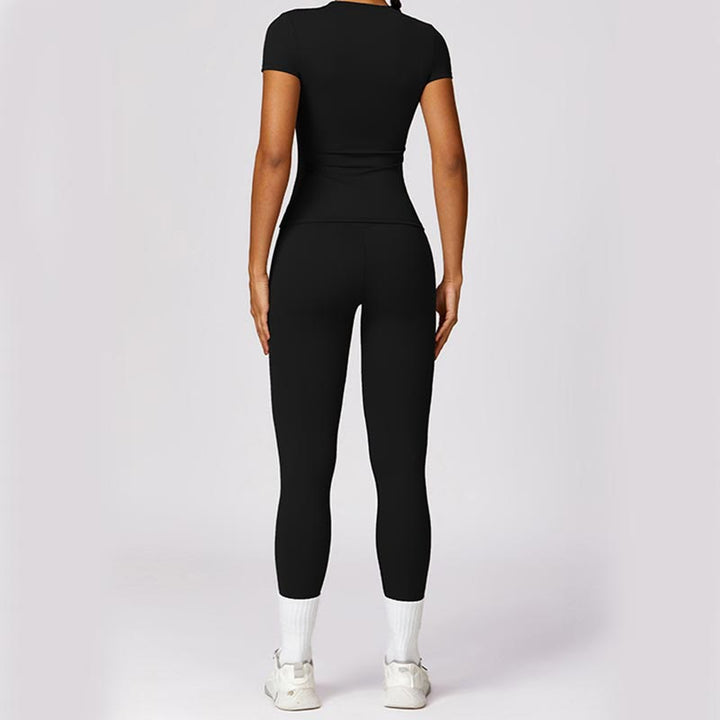 Buddha Stones - Camiseta de manga corta para mujer, polainas de cintura alta, pantalones para deportes y yoga - image 6