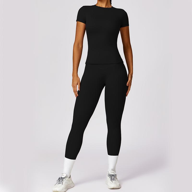 Buddha Stones - Camiseta de manga corta para mujer, polainas de cintura alta, pantalones para deportes y yoga - image 5