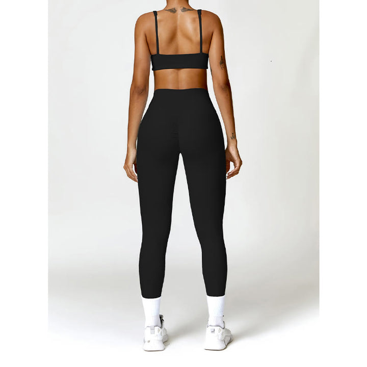 Buddha Stones Gimnasio Deportes Yoga Sin Espalda Bra Crop Tank Top Pantalones Cortos - image 5