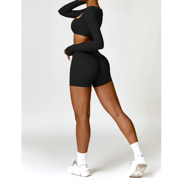 Buddha Stones Gimnasio Deportes Yoga Sin Espalda Bra Crop Tank Top Pantalones Cortos - image 6