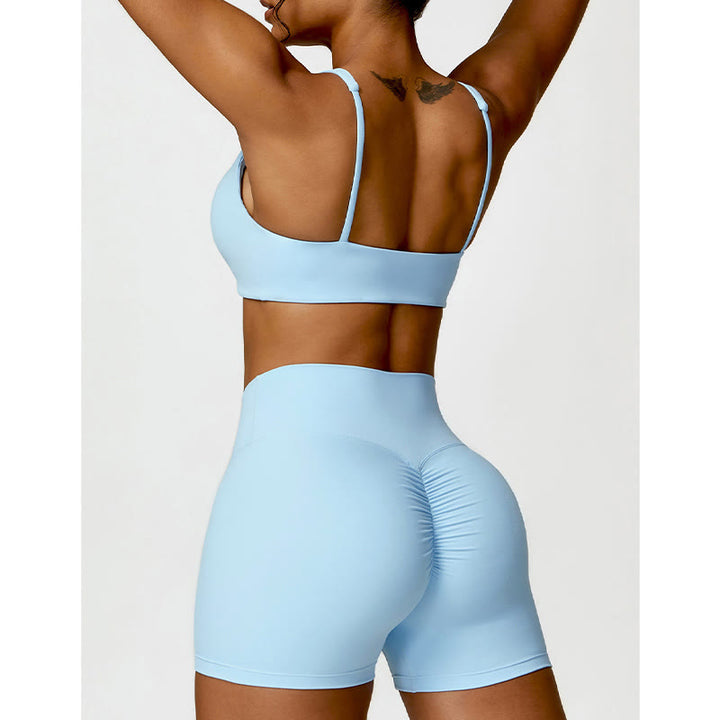 Buddha Stones Gimnasio Deportes Yoga Sin Espalda Bra Crop Tank Top Pantalones Cortos - image 16