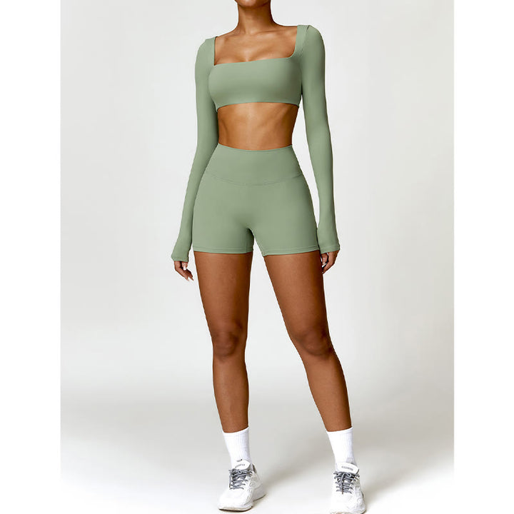 Buddha Stones Gimnasio Deportes Yoga Sin Espalda Bra Crop Tank Top Pantalones Cortos - image 35