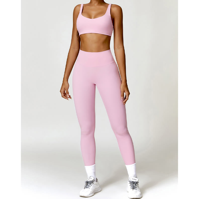 Buddha Stones Gimnasio Deportes Yoga Sin Espalda Bra Crop Tank Top Pantalones Cortos - image 41