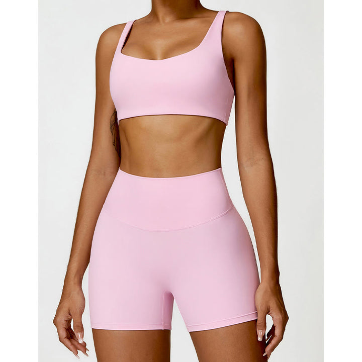 Buddha Stones Gimnasio Deportes Yoga Sin Espalda Bra Crop Tank Top Pantalones Cortos - image 37