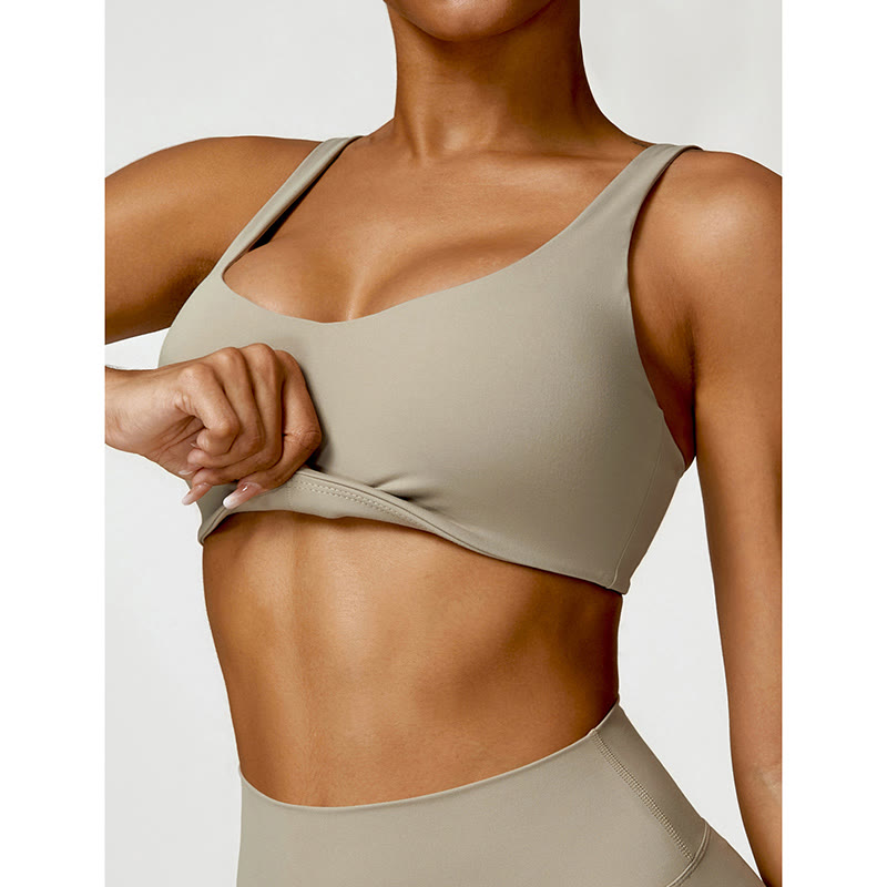 Buddha Stones Gimnasio Deportes Yoga Sin Espalda Bra Crop Tank Top Pantalones Cortos - image 50