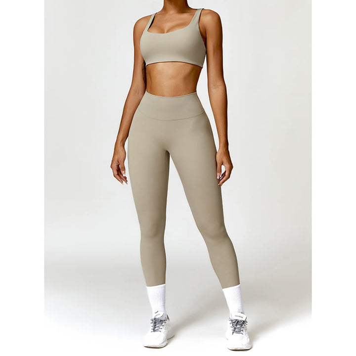 Buddha Stones Gimnasio Deportes Yoga Sin Espalda Bra Crop Tank Top Pantalones Cortos - image 59