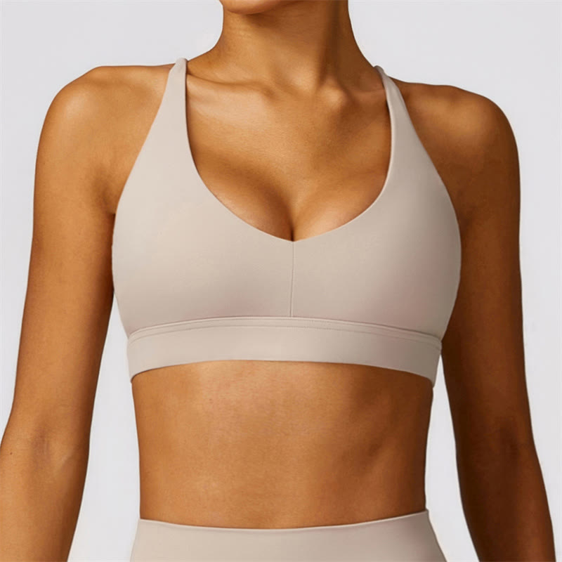 Buddha Stones Gimnasio Deportes Yoga Sin Espalda Bra Crop Tank Top Pantalones Cortos Transpirables