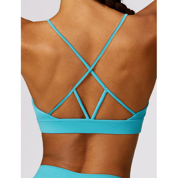 Buddha Stones Gimnasio Deportes Yoga Sin Espalda Bra Crop Tank Top Pantalones Cortos Transpirables