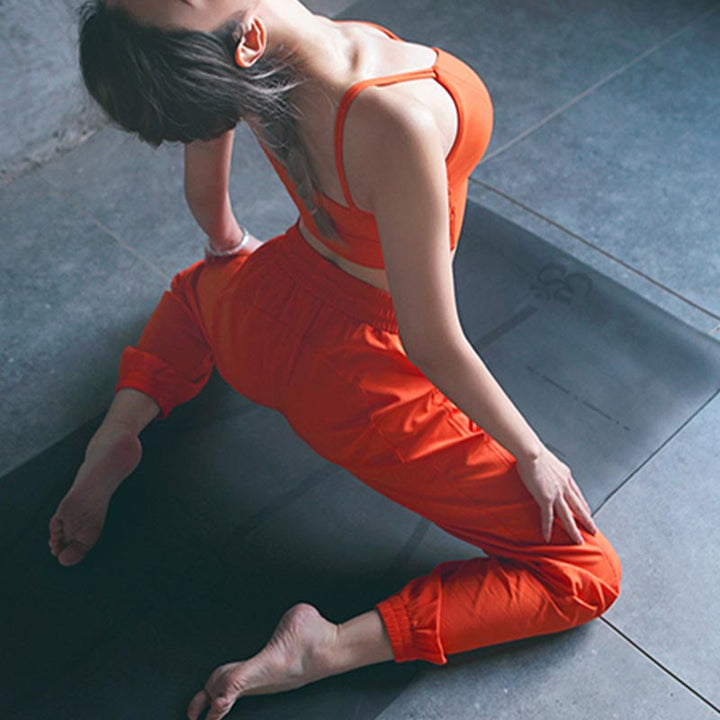 Pantalones deportivos de cintura alta con diseño de Buddha Stones , para fitness, yoga, deportes, con bolsillos