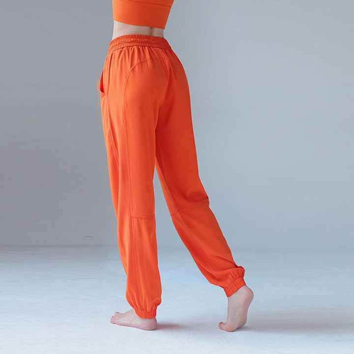 Pantalones deportivos de cintura alta con diseño de Buddha Stones , para fitness, yoga, deportes, con bolsillos - image 1