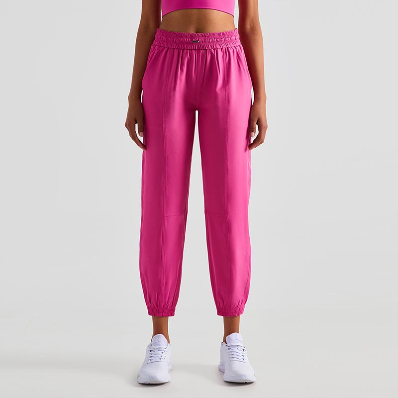 Pantalones deportivos de cintura alta con diseño de Buddha Stones , para fitness, yoga, deportes, con bolsillos - Rosa roja - US8-10, UK/AU12-14, EU40-42 (XL) - image 34