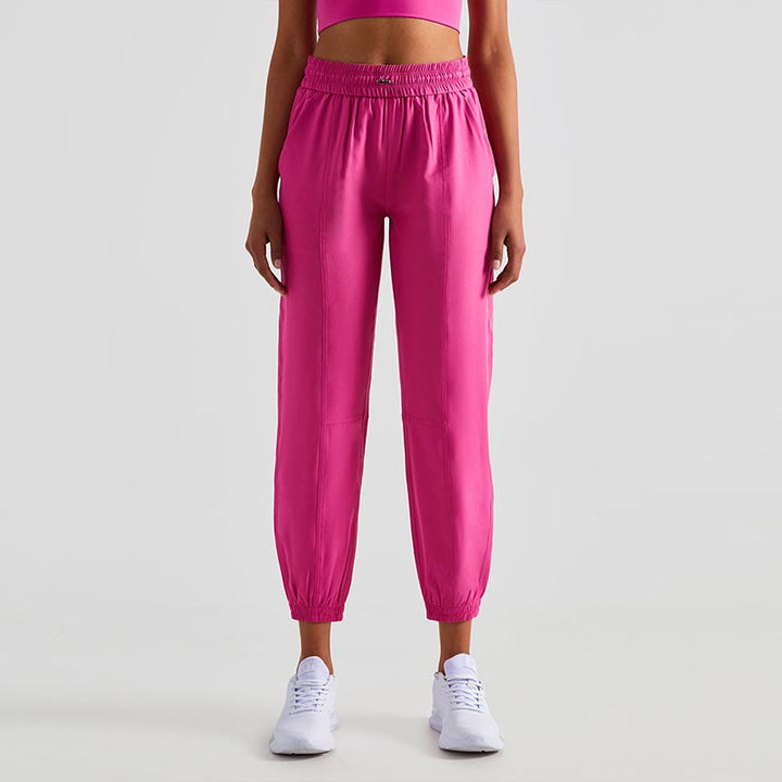 Pantalones deportivos de cintura alta con diseño de Buddha Stones , para fitness, yoga, deportes, con bolsillos - Rosa roja - US8-10, UK/AU12-14, EU40-42 (XL) - image 34