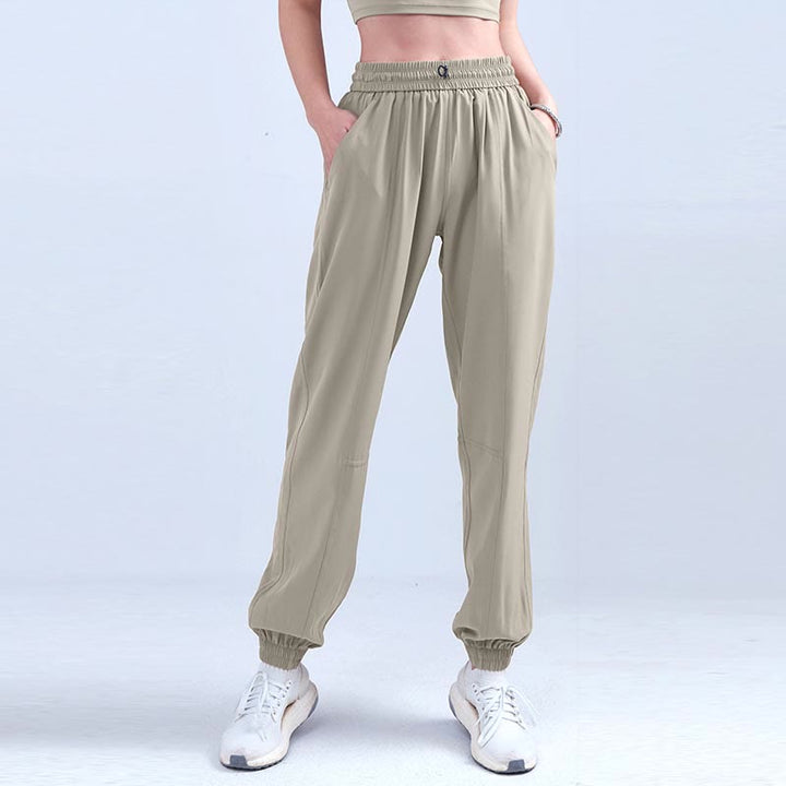 Pantalones deportivos de cintura alta con diseño de Buddha Stones , para fitness, yoga, deportes, con bolsillos - Caqui - US8-10, UK/AU12-14, EU40-42 (XL) - image 35