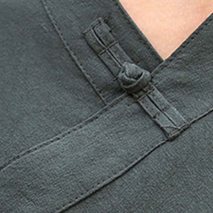 Buddha Stones 2 uds media manga cuello en V camisa Top pantalones meditación Zen Tai Chi ropa de lino conjunto de mujer - image 21