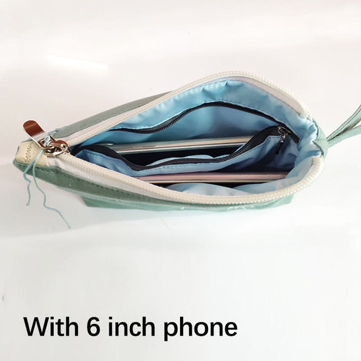 Cartera de lona Buddha Stones, flor pequeña, ciruela, cereza, grulla, flor de melocotón - image 2