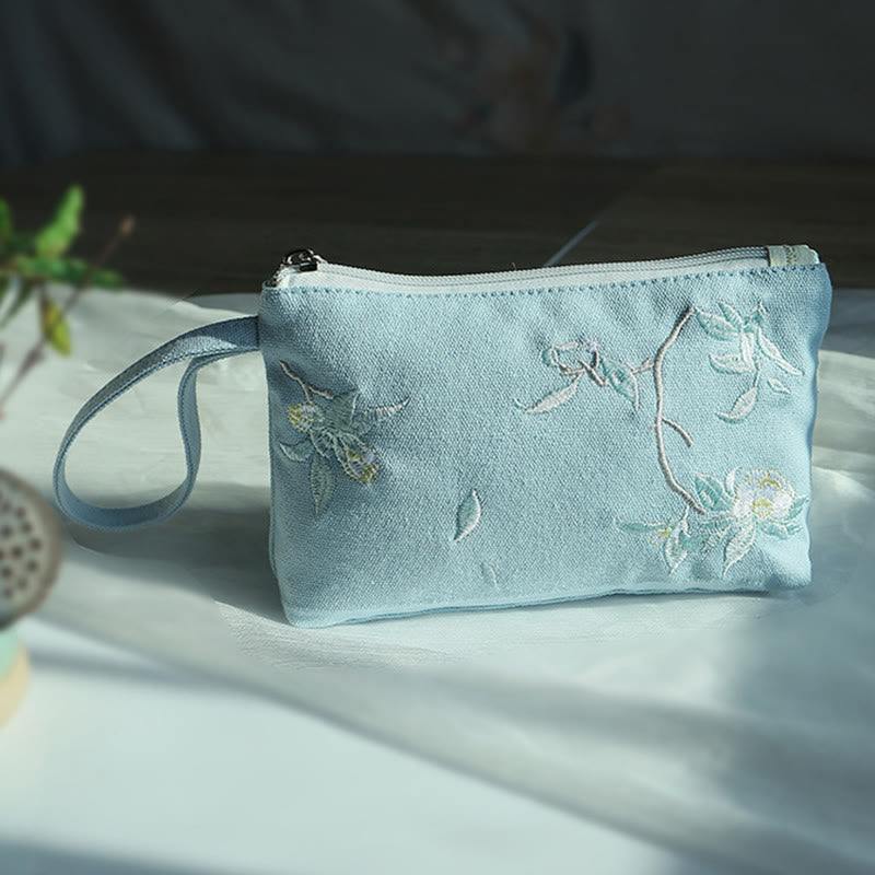 Cartera de lona Buddha Stones, flor pequeña, ciruela, cereza, grulla, flor de melocotón - image 8