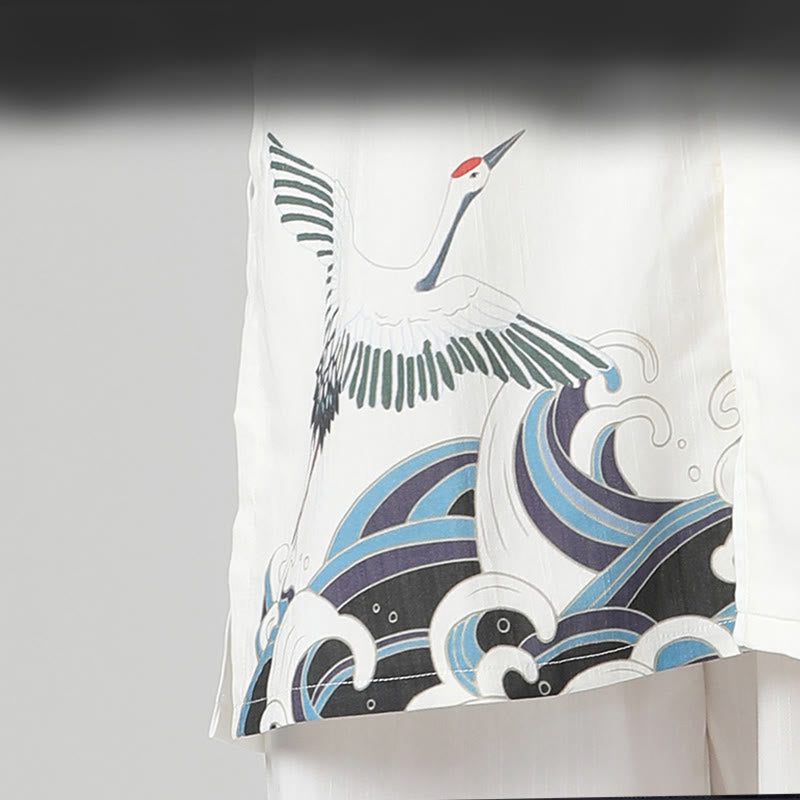 Conjunto de ropa de práctica de Zen Tai Chi Qigong, Buddha Stones , Grulla Blanca, algodón, lino, meditación, oración espiritual - image 12