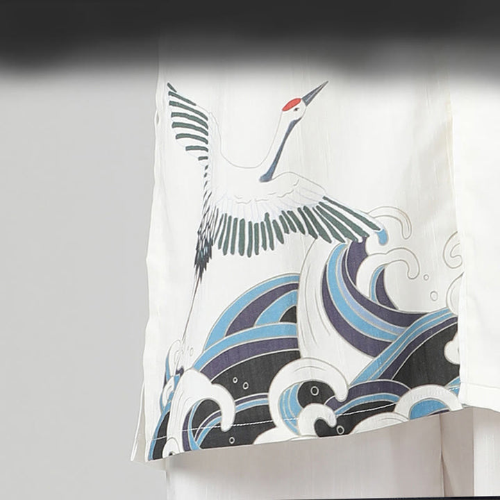 Conjunto de ropa de práctica de Zen Tai Chi Qigong, Buddha Stones , Grulla Blanca, algodón, lino, meditación, oración espiritual - image 12