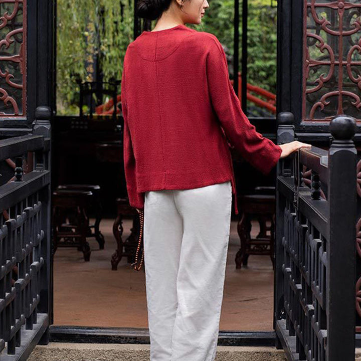 Buddha Stones Chaqueta de manga larga Camisa Top Pantalones de pierna ancha Zen Tai Chi Yoga Ropa de meditación