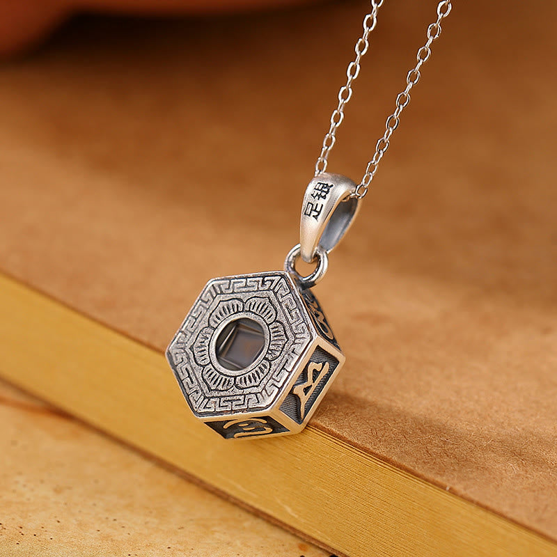 Collar con colgante de plata de ley 990 con Buddha Stones tibetanas Om Mani Padme Hum Lotus Love Projection - image 4