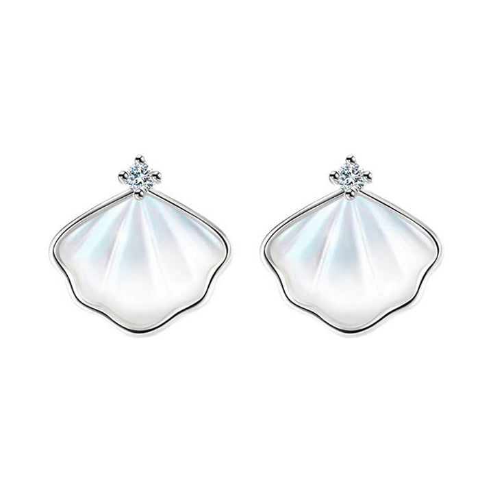 Juego de joyas de plata de ley 925 con Buddha Stones, concha de piedra Tridacna, colgante, pulsera, pendientes - Plata - Pendientes - image 10