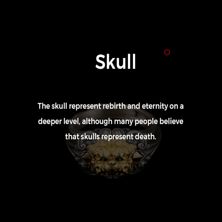 Anillo ajustable con protección de calavera tibetana de plata de ley 925 con Buddha Stones - image 8