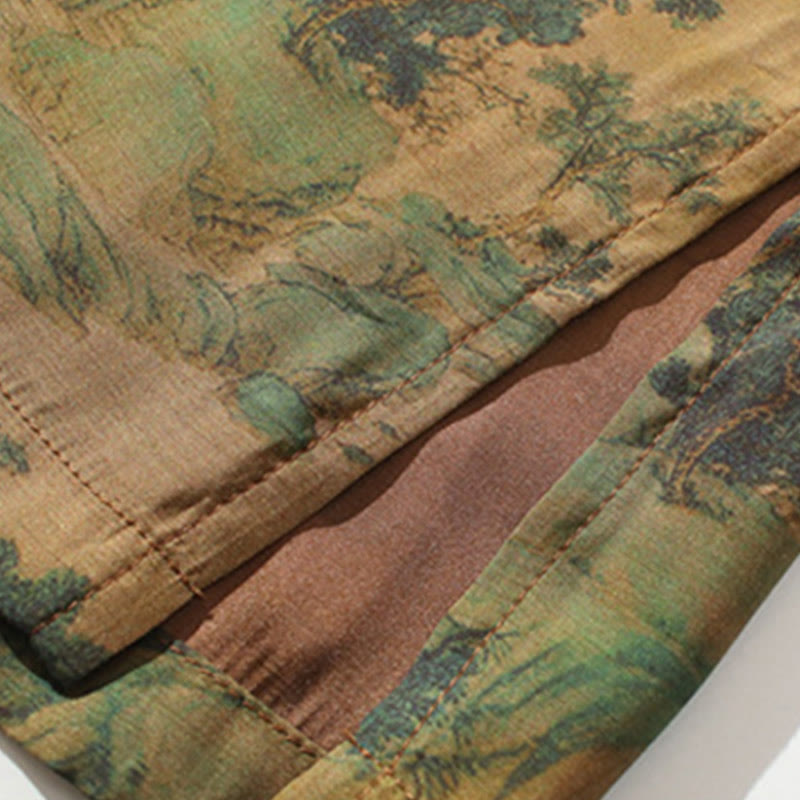 Camiseta de hombre con diseño de dragón chino y paisaje de Buddha Stones , camiseta de manga tres cuartos china - image 11