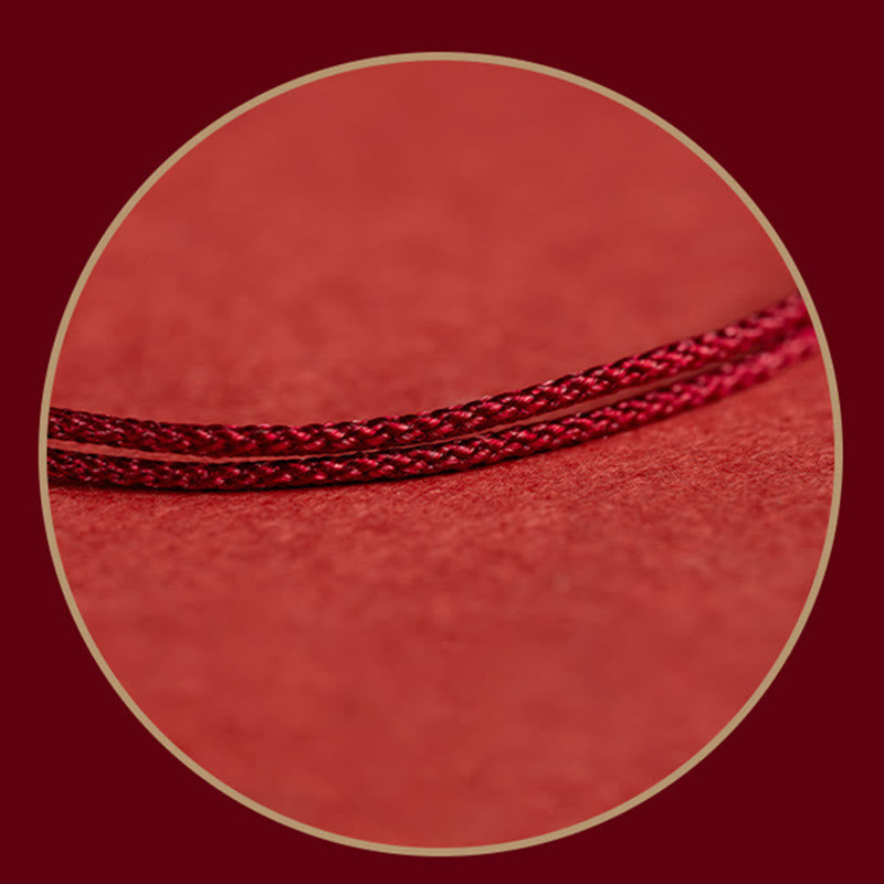 Pulsera tobillera de hilo de protección con tres cuentas de plata de ley 925 con Buddha Stones - image 7