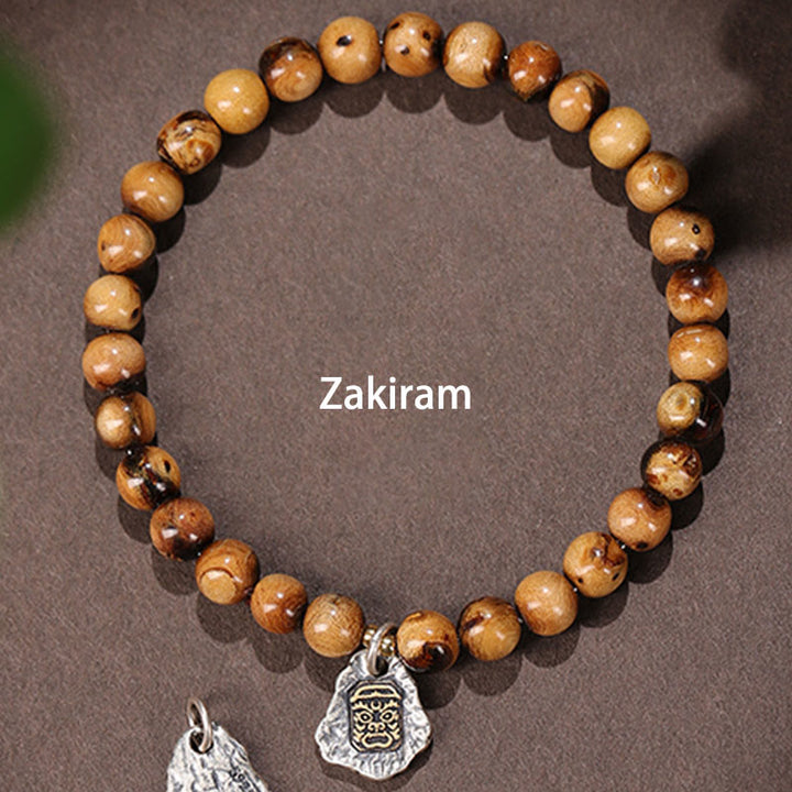 Pulsera de plata de ley 925 con Buddha Stones, sauce marino dorado Natural, Zakiram, diosa de la riqueza, suerte, Fu, carácter, éxito - image 3