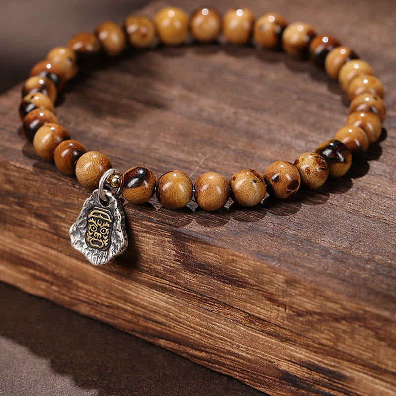 Pulsera de plata de ley 925 con Buddha Stones, sauce marino dorado Natural, Zakiram, diosa de la riqueza, suerte, Fu, carácter, éxito - Zakilam de plata de ley 925 - 10 mm (circunferencia de la muñeca: 14-16 cm) - image 0