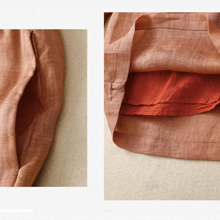 Pantalones de pernera ancha con cordón y bolsillos de lino y algodón con estampado floral de Buddha Stones - image 19