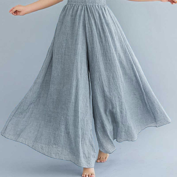 Buddha Stones - Pantalones de pierna ancha para mujer, estilo casual, sueltos, de algodón y lino, para yoga y danza - image 13