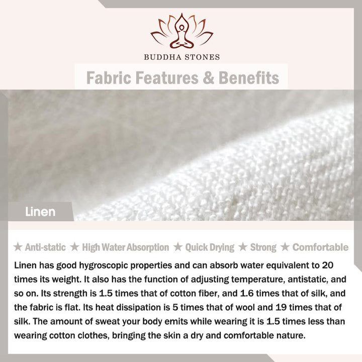 Conjunto de 2 piezas de camisa y pantalones de lino y algodón con cuello en V y mangas tres cuartos para mujer, con Buddha Stones , para meditación, zen y tai chi.