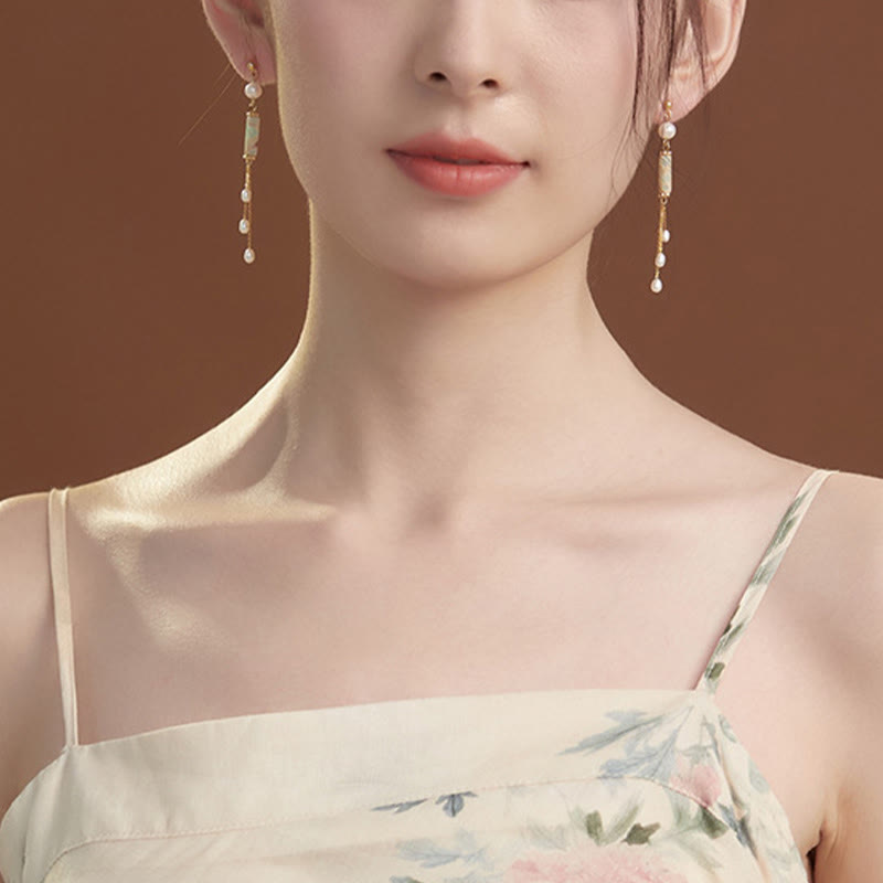 Buddha Stones Pendientes colgantes curativos de plata de ley 925 con piedras de Shoushan y perlas. - image 6