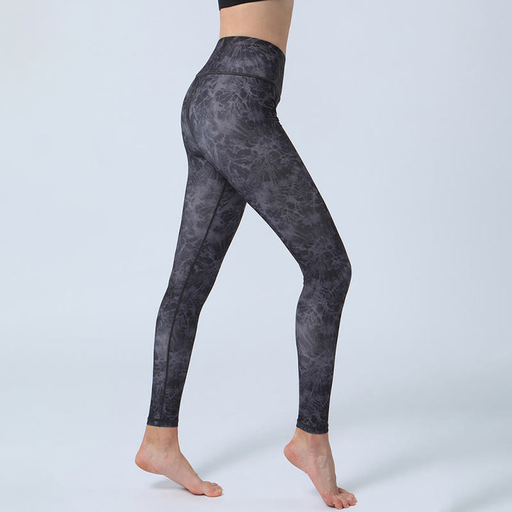 Buddha Stones flores hojas impresión deportes fitness yoga cintura alta polainas pantalones de yoga para mujer - image 6