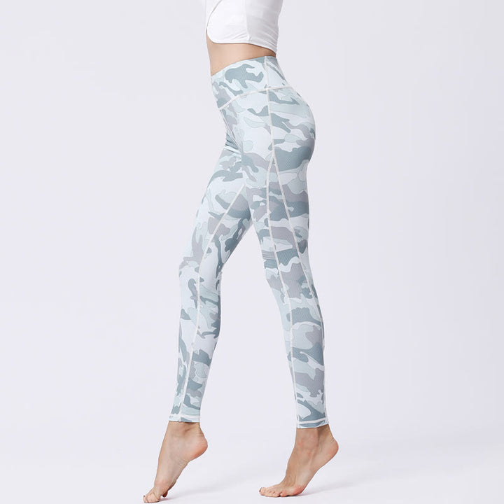 Buddha Stones Camo Print Deportes Fitness Yoga Leggings de cintura alta Pantalones de yoga para mujer - image 13