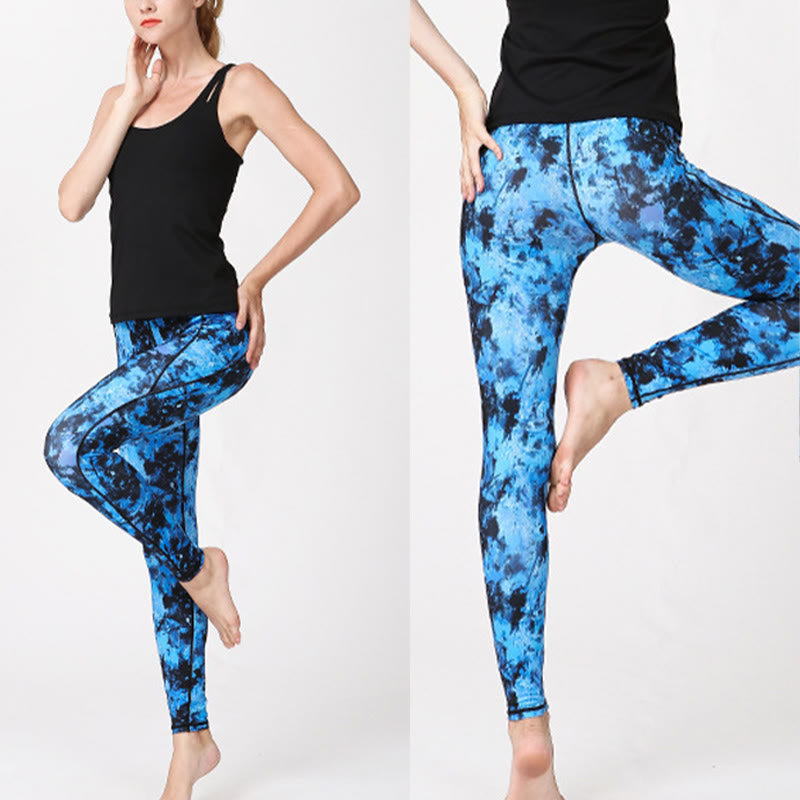 Buddha Stones Camo Print Deportes Fitness Yoga Leggings de cintura alta Pantalones de yoga para mujer - image 10